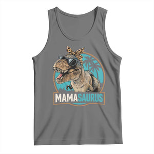 Mamasaurus Funny Dinosaur Mama Tank Top Mothers Day Family Matching TS11 Black Heather Print Your Wear