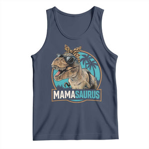 Mamasaurus Funny Dinosaur Mama Tank Top Mothers Day Family Matching TS11 Navy Print Your Wear