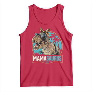 Mamasaurus Funny Dinosaur Mama Tank Top Mothers Day Family Matching TS11 Red Print Your Wear