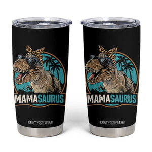 Mamasaurus Funny Dinosaur Mama Tumbler Cup Mothers Day Family Matching TS11 Black Print Your Wear