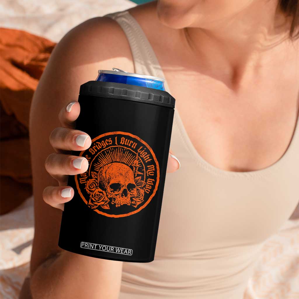 May The Bridges I Burn Light My Way 4 in 1 Can Cooler Tumbler Gothic Skull TS11 Print Your Wear