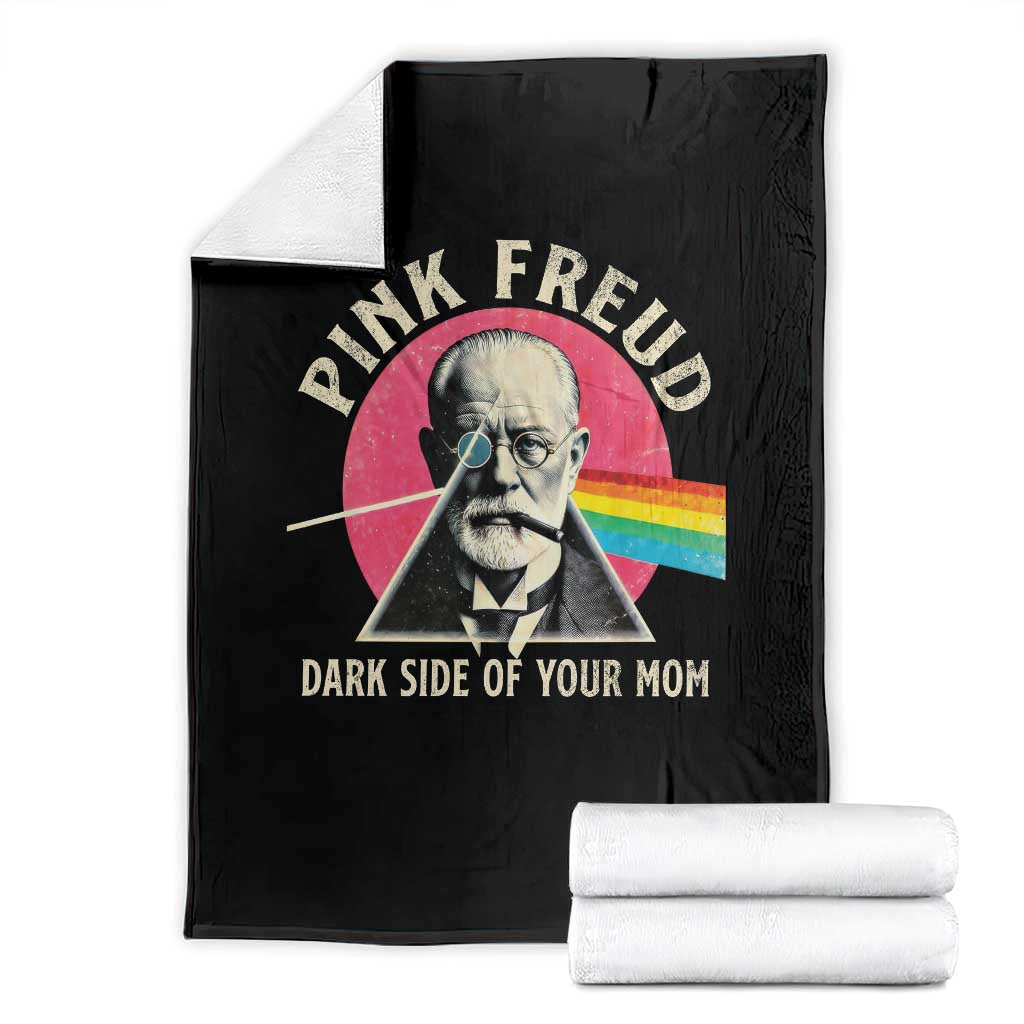 Pink Freud Dark Side Of Your Mom Throw Blanket Psychoanalysis Joke TS11 Black Print Your Wear