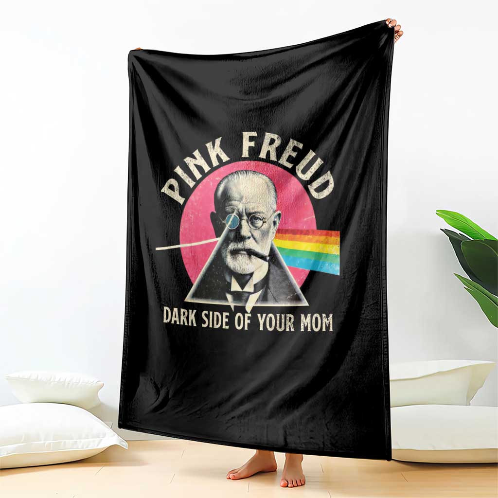 Pink Freud Dark Side Of Your Mom Throw Blanket Psychoanalysis Joke TS11 Print Your Wear