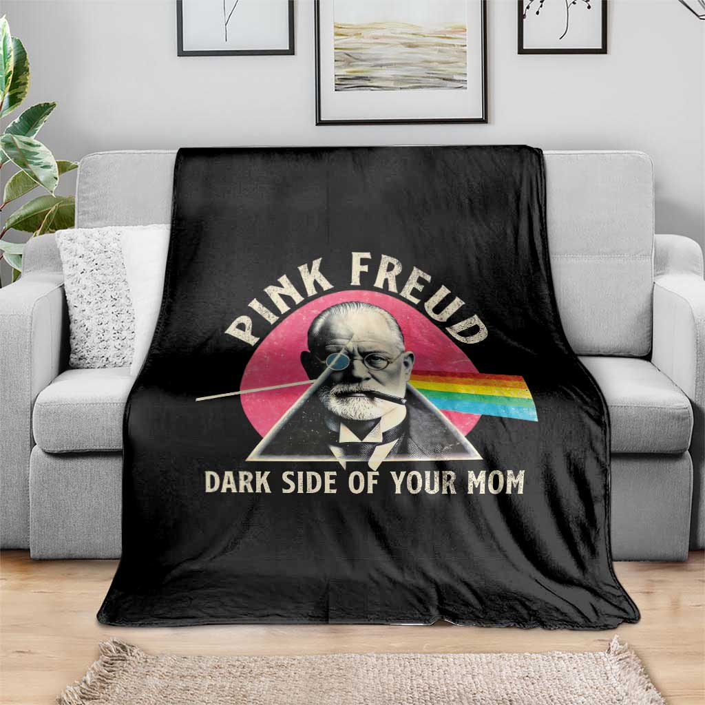 Pink Freud Dark Side Of Your Mom Throw Blanket Psychoanalysis Joke TS11 Print Your Wear