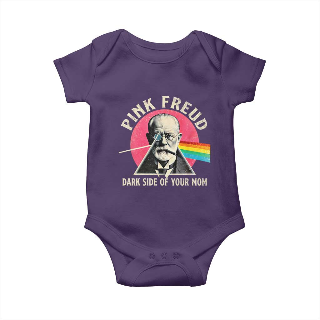 Pink Freud Dark Side Of Your Mom Baby Onesie Psychoanalysis Joke TS11 Purple Print Your Wear