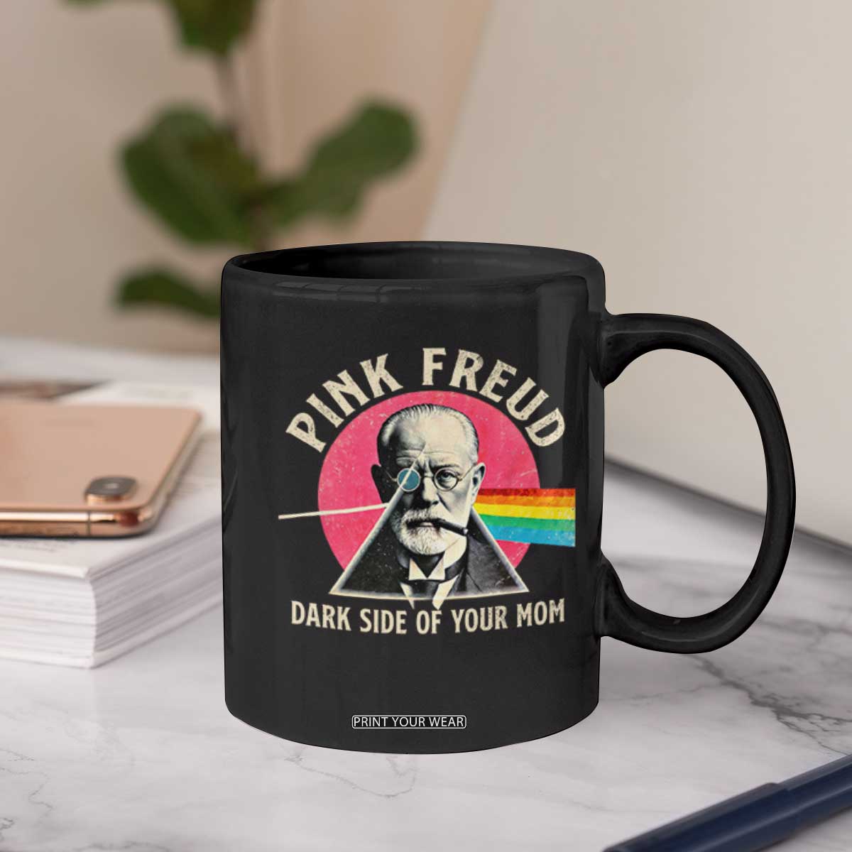 Pink Freud Dark Side Of Your Mom Coffee Mug Psychoanalysis Joke TS11 Print Your Wear