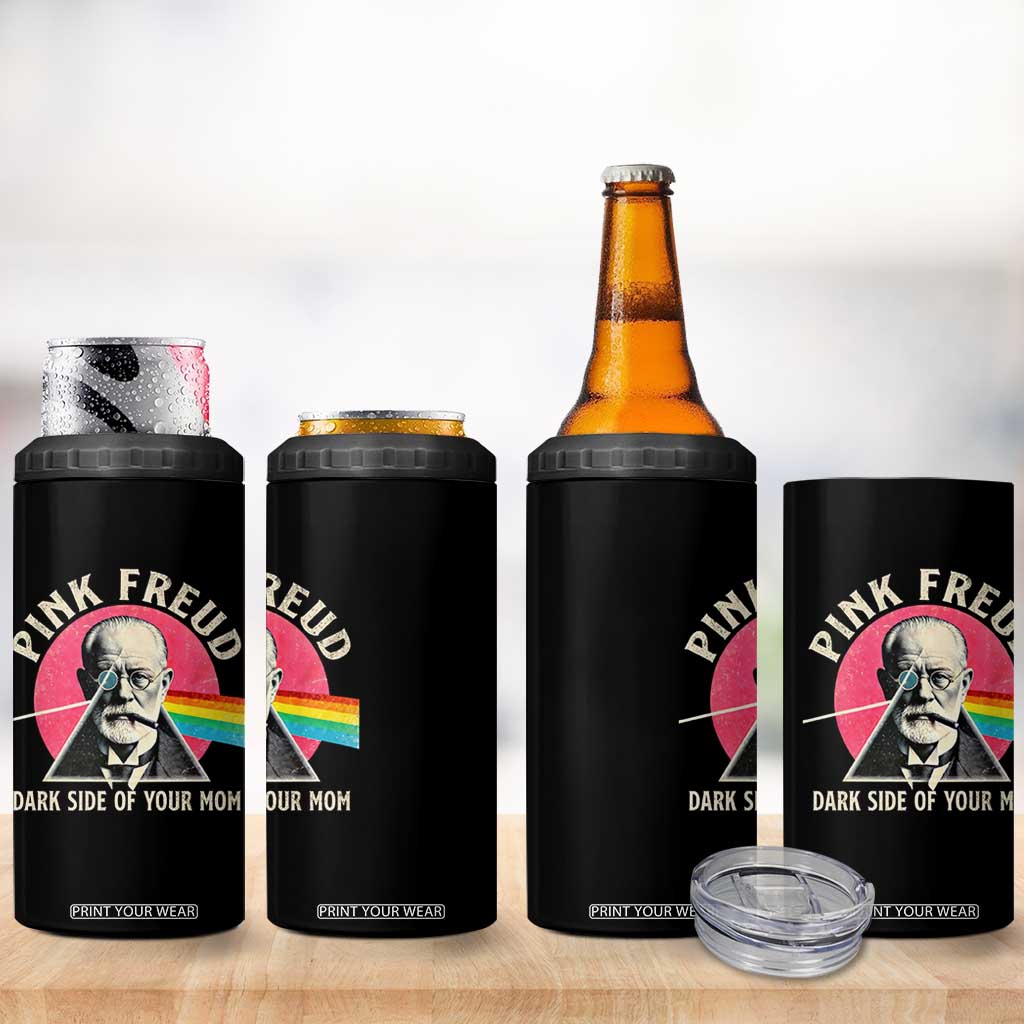 Pink Freud Dark Side Of Your Mom 4 in 1 Can Cooler Tumbler Psychoanalysis Joke TS11 Print Your Wear