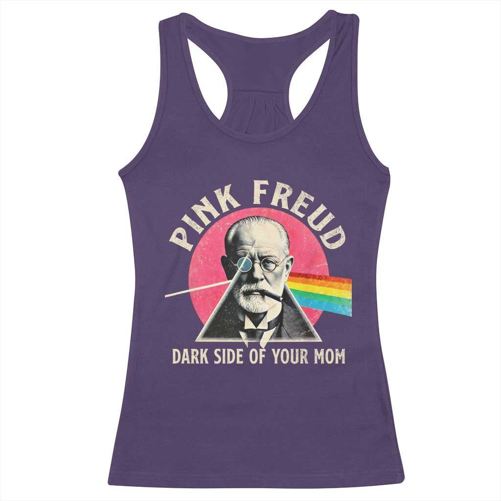Pink Freud Dark Side Of Your Mom Racerback Tank Top Psychoanalysis Joke TS11 Purple Print Your Wear