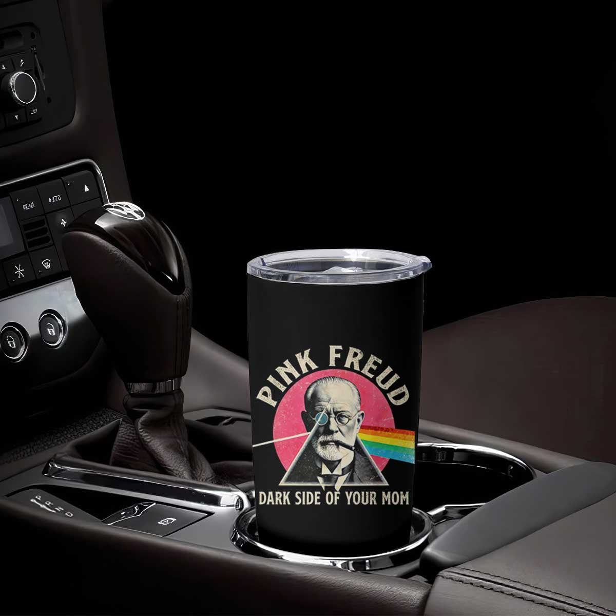 Pink Freud Dark Side Of Your Mom Tumbler Cup Psychoanalysis Joke TS11 Print Your Wear