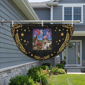Cat Selfie with Bigfoot USA 250 Years Patriotic Fan Flag Funny 4th Of July Cat Graphic TS11 2pcs pack Vintage Black Print Your Wear