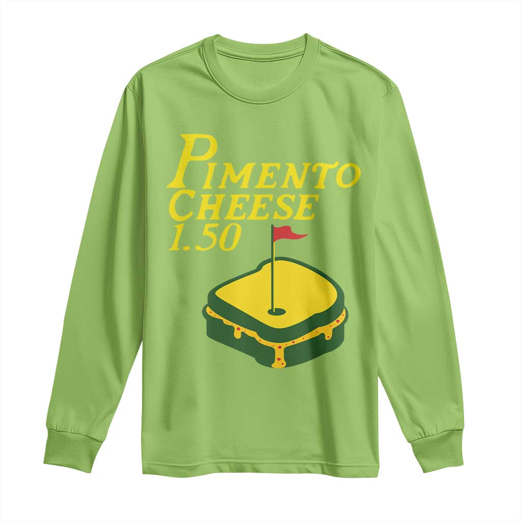 Pimento Cheese Long Sleeve Shirt Golf Foodie Golfer Tournament TS11 Lime Print Your Wear