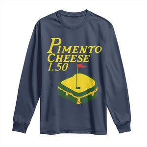 Pimento Cheese Long Sleeve Shirt Golf Foodie Golfer Tournament TS11 Navy Print Your Wear