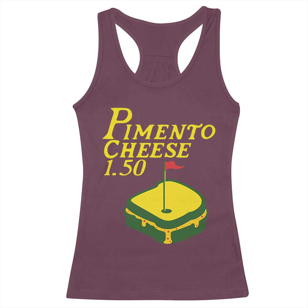 Pimento Cheese Racerback Tank Top Golf Foodie Golfer Tournament TS11 Maroon Print Your Wear