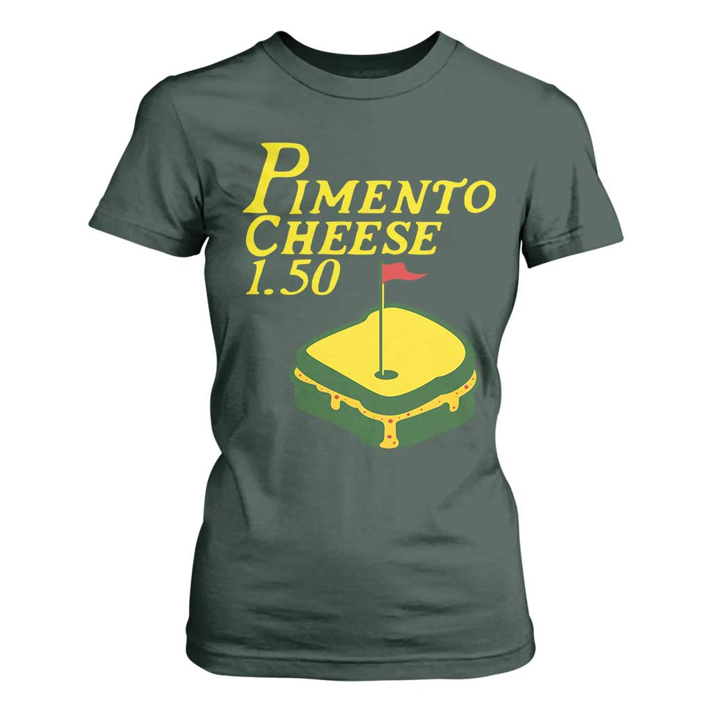 Pimento Cheese T Shirt For Women Golf Foodie Golfer Tournament TS11 Dark Forest Green Print Your Wear