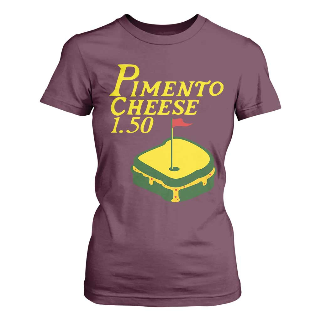 Pimento Cheese T Shirt For Women Golf Foodie Golfer Tournament TS11 Maroon Print Your Wear