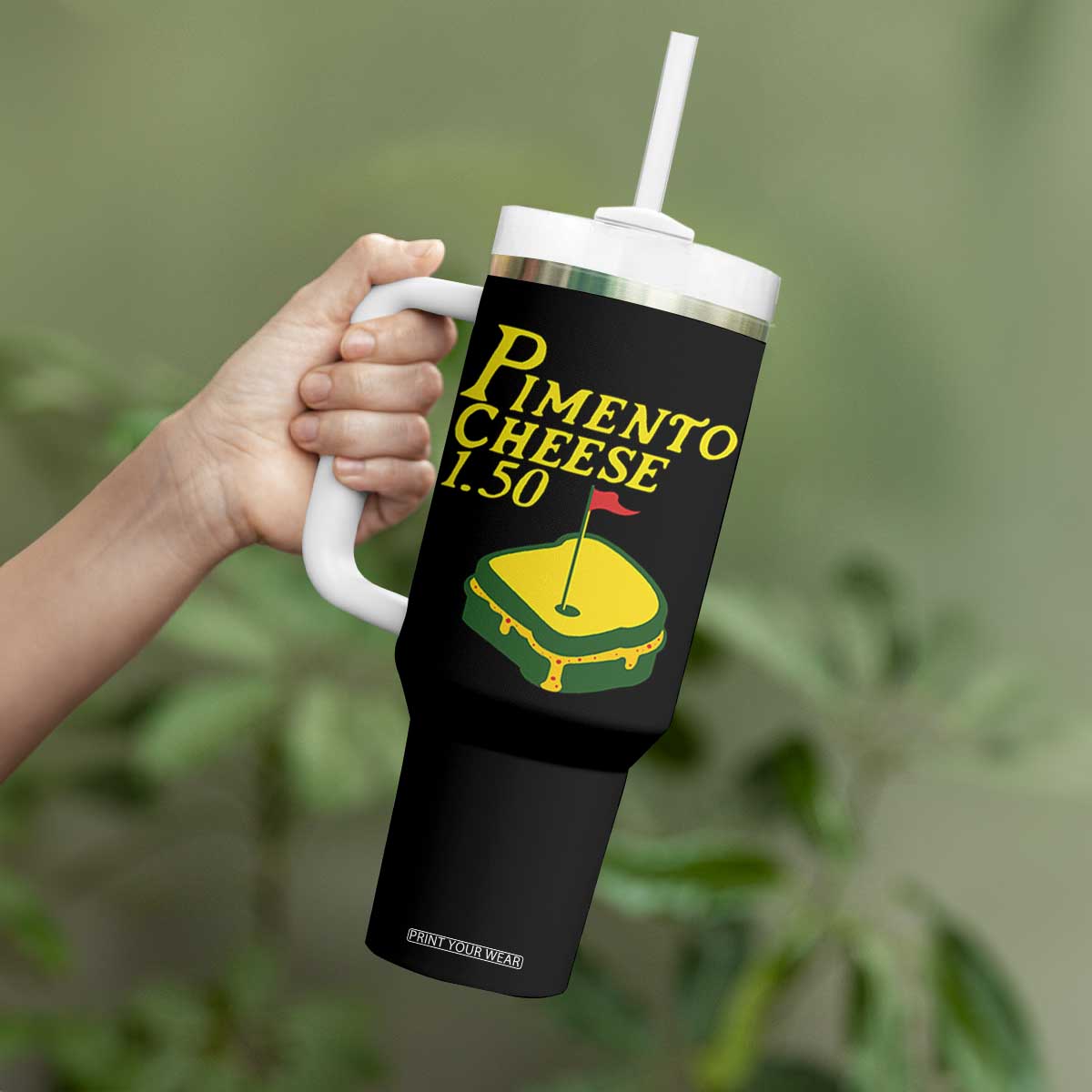 Pimento Cheese Tumbler With Handle Golf Foodie Golfer Tournament TS11 Print Your Wear