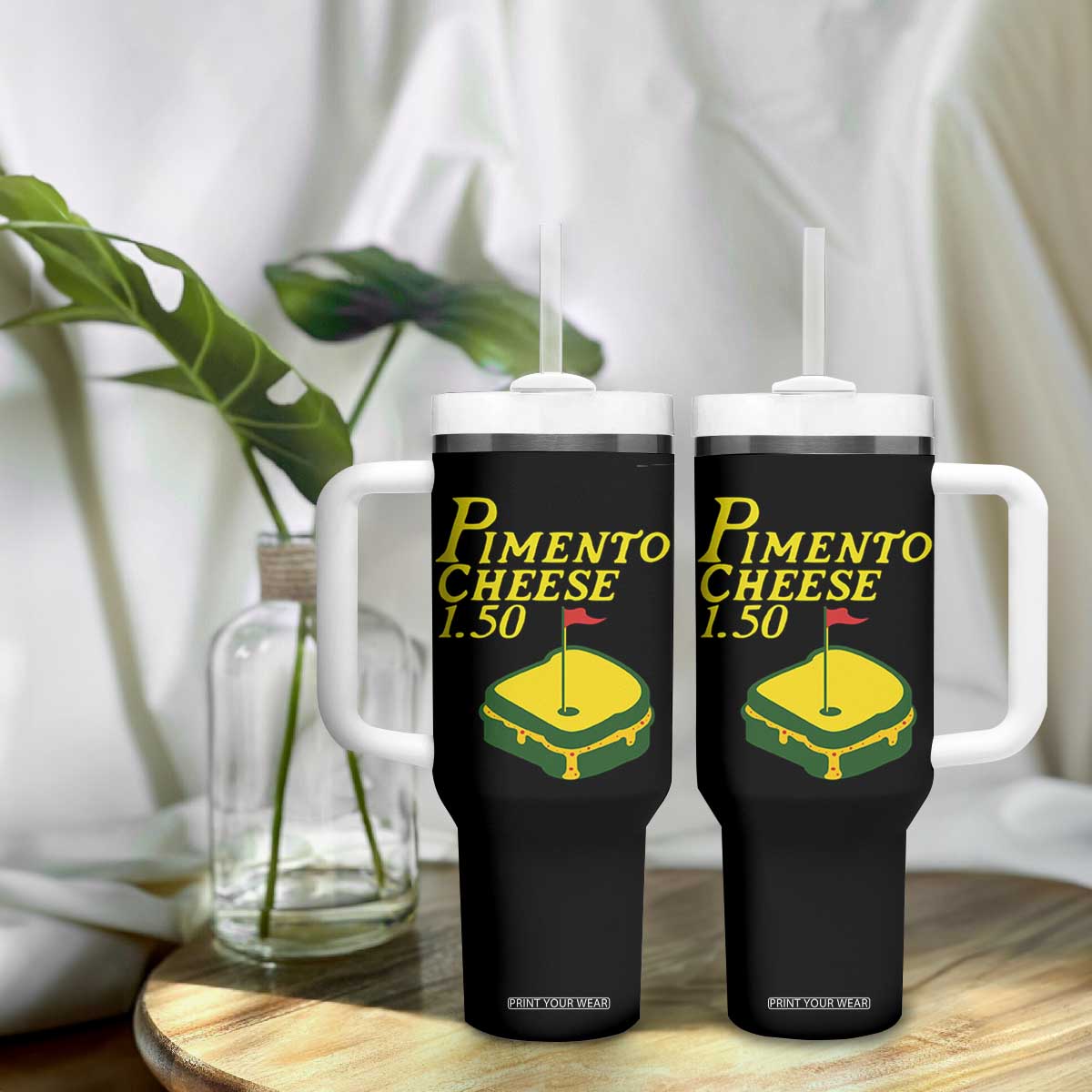 Pimento Cheese Tumbler With Handle Golf Foodie Golfer Tournament TS11 Print Your Wear