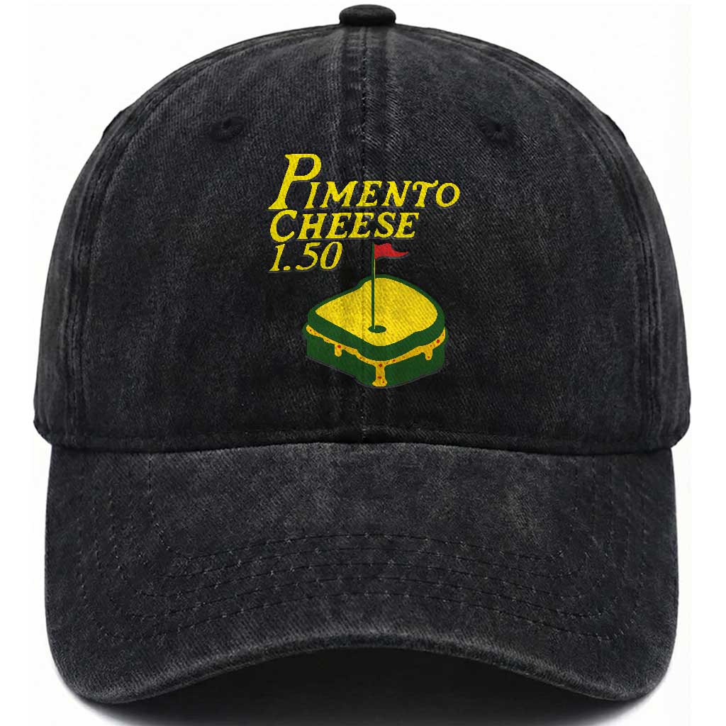 Pimento Cheese Washed Cotton Baseball Cap Golf Foodie Golfer Tournament TS11 Print Your Wear