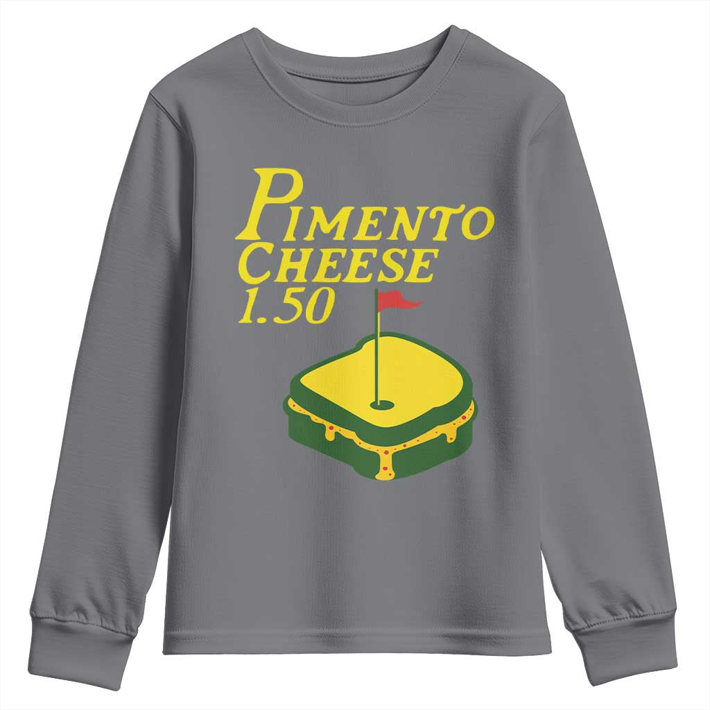 Pimento Cheese Youth Sweatshirt Golf Foodie Golfer Tournament TS11 Charcoal Print Your Wear