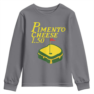 Pimento Cheese Youth Sweatshirt Golf Foodie Golfer Tournament TS11 Charcoal Print Your Wear