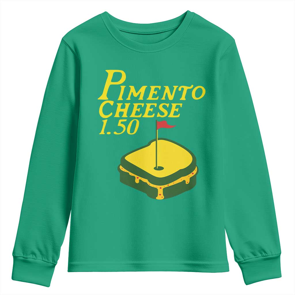 Pimento Cheese Youth Sweatshirt Golf Foodie Golfer Tournament TS11 Irish Green Print Your Wear