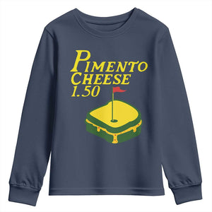 Pimento Cheese Youth Sweatshirt Golf Foodie Golfer Tournament TS11 Navy Print Your Wear