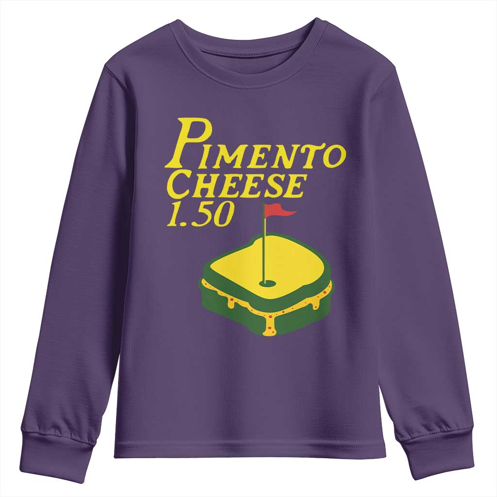 Pimento Cheese Youth Sweatshirt Golf Foodie Golfer Tournament TS11 Purple Print Your Wear
