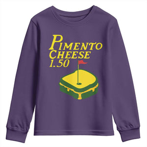 Pimento Cheese Youth Sweatshirt Golf Foodie Golfer Tournament TS11 Purple Print Your Wear