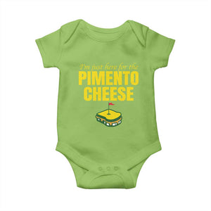 I'm Just Here For The Pimento Cheese Baby Onesie Funny Golf Foodie TS11 Lime Print Your Wear