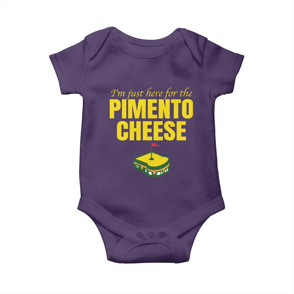 I'm Just Here For The Pimento Cheese Baby Onesie Funny Golf Foodie TS11 Purple Print Your Wear