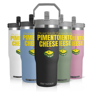 I'm Just Here For The Pimento Cheese Flip Straw Tumbler Funny Golf Foodie TS11 Print Your Wear