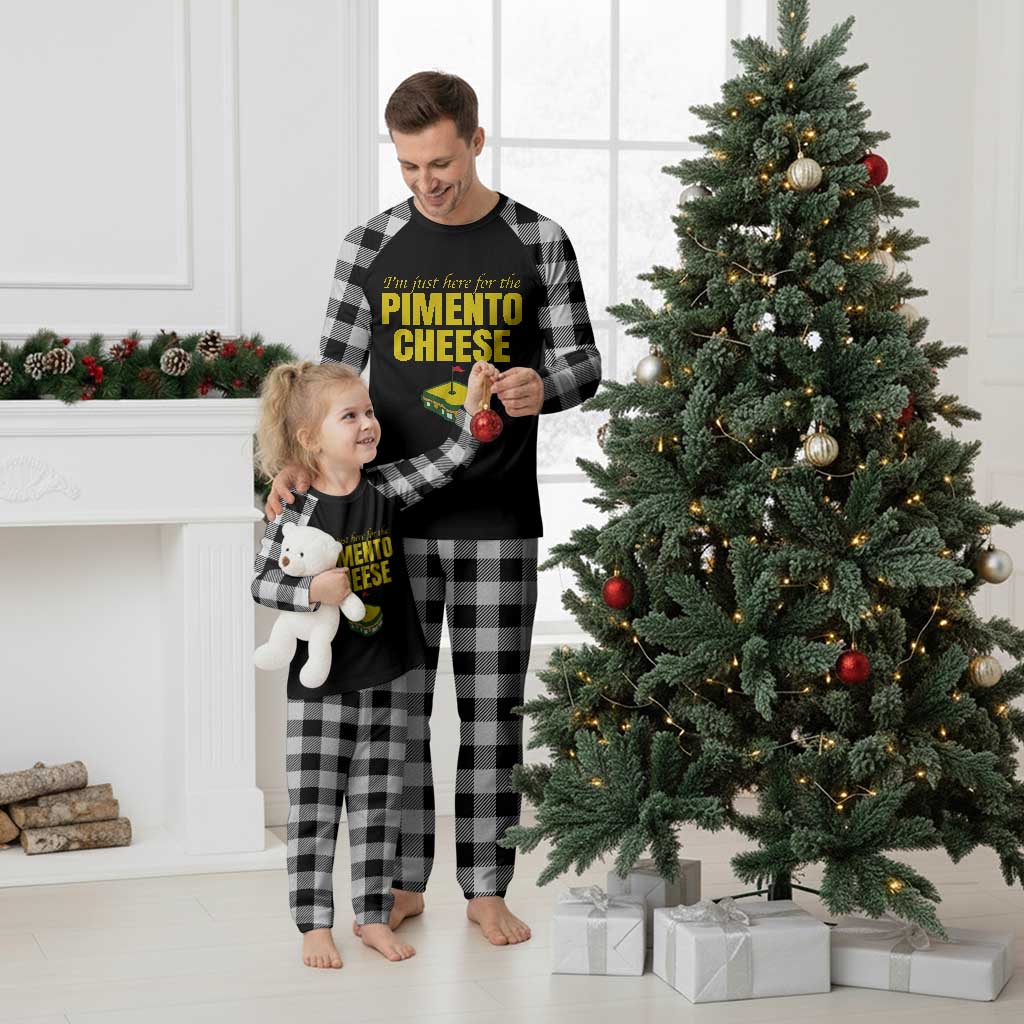 I'm Just Here For The Pimento Cheese Plaid Pajama Set Funny Golf Foodie TS11 White Plaid Print Your Wear