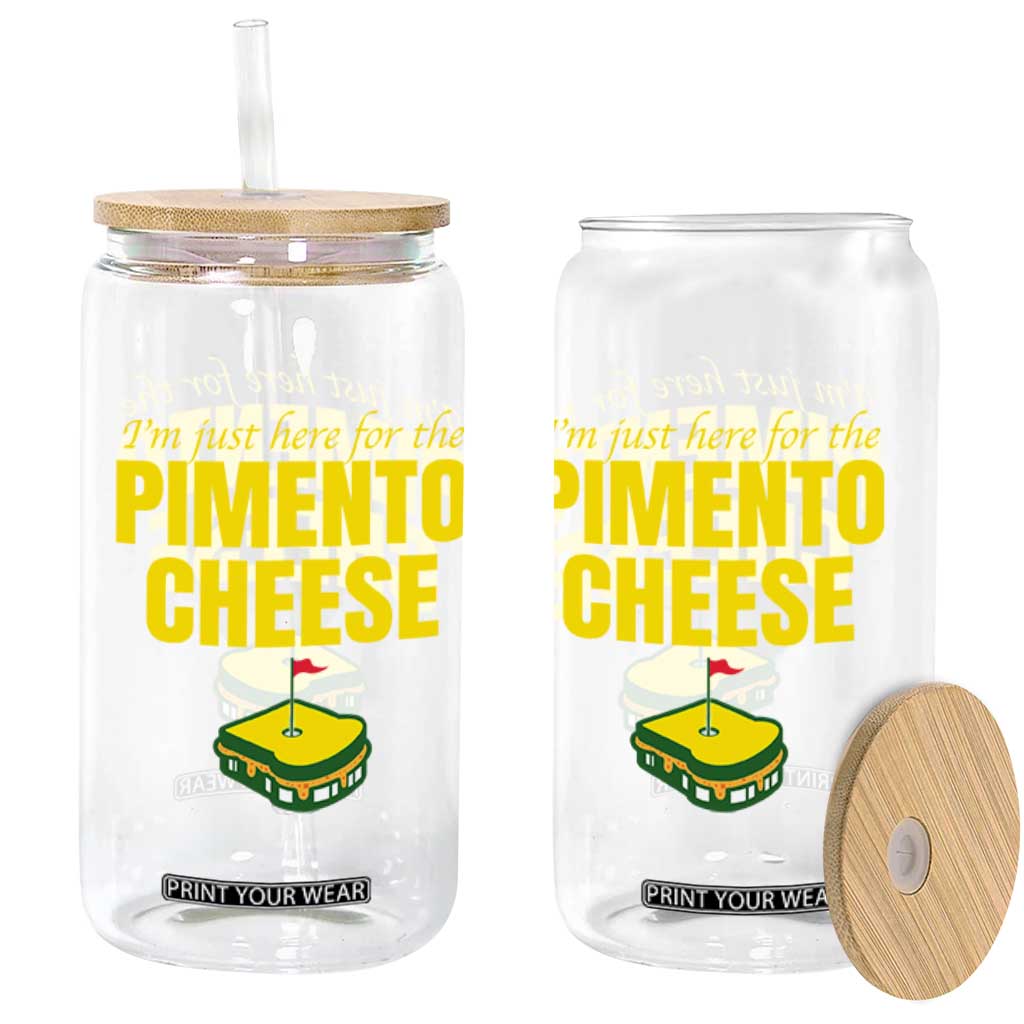 I'm Just Here For The Pimento Cheese Glass Can Funny Golf Foodie TS11 Print Your Wear