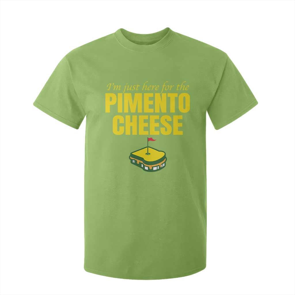 I'm Just Here For The Pimento Cheese T Shirt For Kid Funny Golf Foodie TS11 Lime Print Your Wear