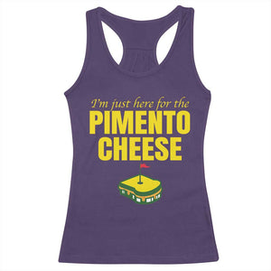 I'm Just Here For The Pimento Cheese Racerback Tank Top Funny Golf Foodie TS11 Purple Print Your Wear