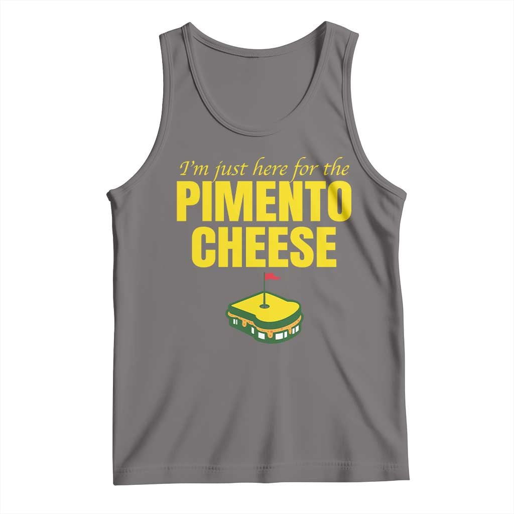 I'm Just Here For The Pimento Cheese Tank Top Funny Golf Foodie TS11 Deep Heather Print Your Wear