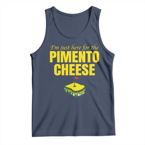 I'm Just Here For The Pimento Cheese Tank Top Funny Golf Foodie TS11 Navy Print Your Wear