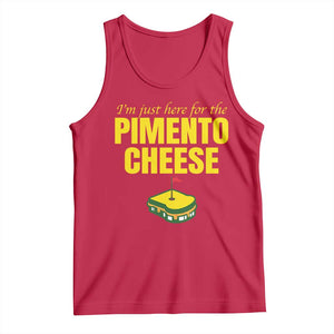 I'm Just Here For The Pimento Cheese Tank Top Funny Golf Foodie TS11 Red Print Your Wear