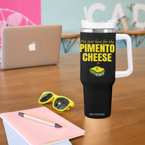 I'm Just Here For The Pimento Cheese Tumbler With Handle Funny Golf Foodie TS11 Print Your Wear