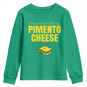 I'm Just Here For The Pimento Cheese Youth Sweatshirt Funny Golf Foodie TS11 Irish Green Print Your Wear