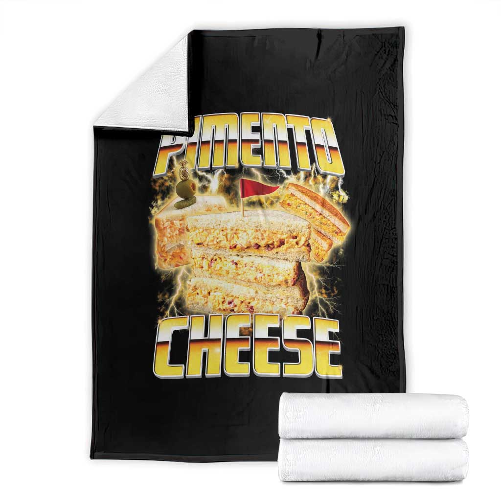 Pimento Cheese Throw Blanket Funny Cheesemonger Cheese Lovers Bootleg Art TS11 Black Print Your Wear