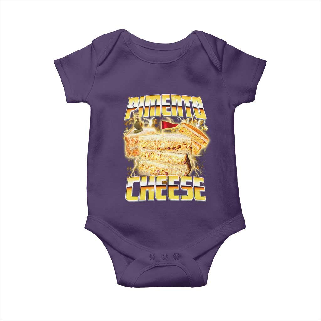 Pimento Cheese Baby Onesie Funny Cheesemonger Cheese Lovers Bootleg Art TS11 Purple Print Your Wear