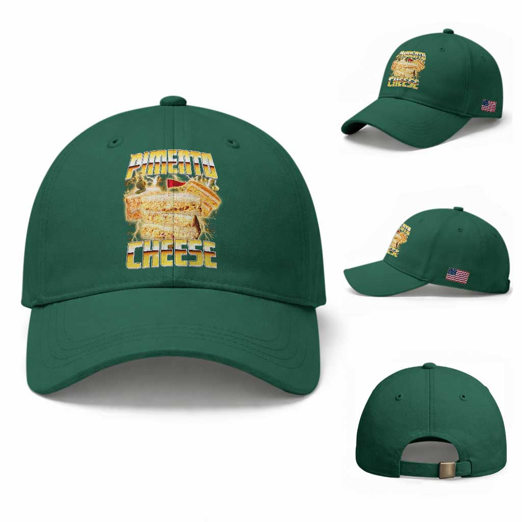 Pimento Cheese Baseball Cap Funny Cheesemonger Cheese Lovers Bootleg Art TS11 Baseball Cap Universal Fit Irish Green Print Your Wear