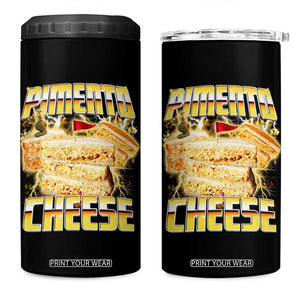 Pimento Cheese 4 in 1 Can Cooler Tumbler Funny Cheesemonger Cheese Lovers Bootleg Art TS11 One Size: 16 oz Black Print Your Wear