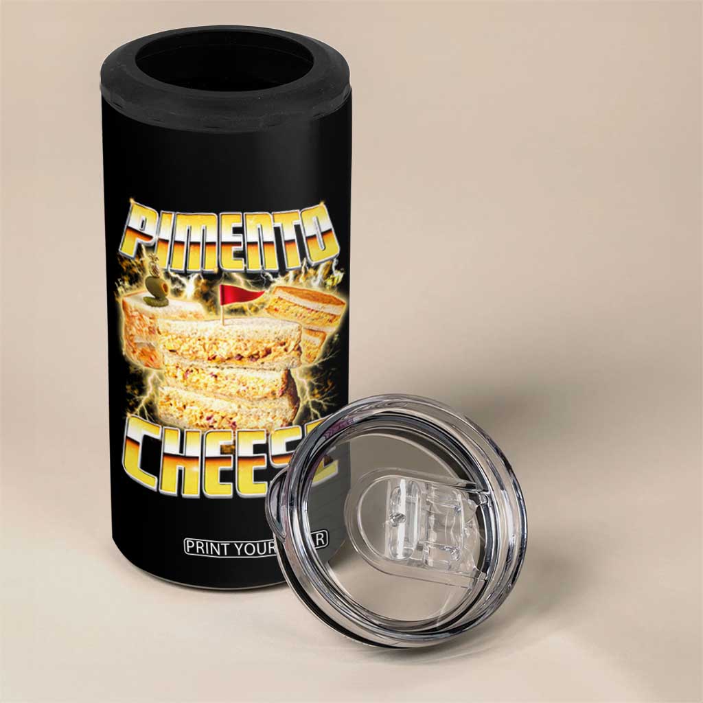 Pimento Cheese 4 in 1 Can Cooler Tumbler Funny Cheesemonger Cheese Lovers Bootleg Art TS11 Print Your Wear