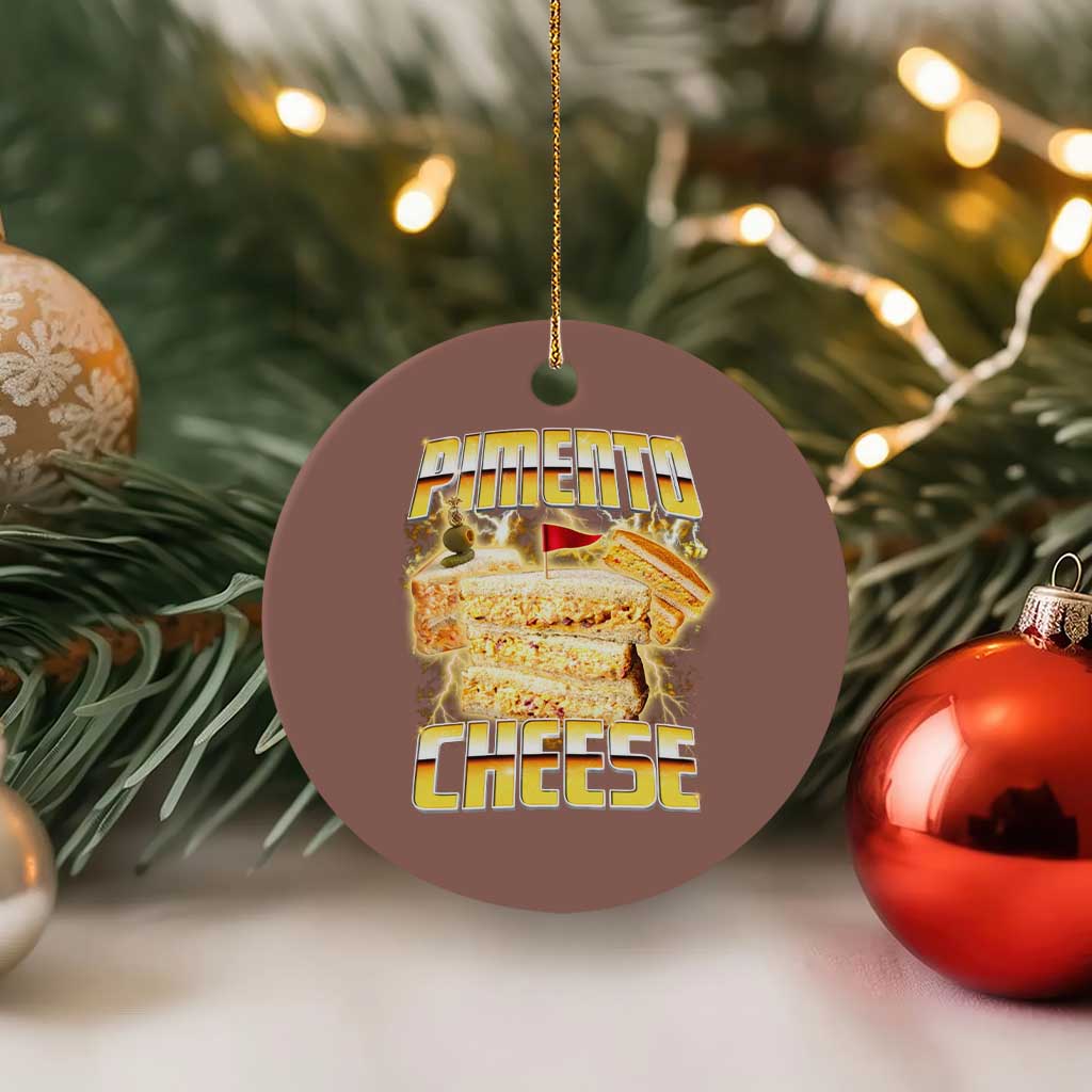 Pimento Cheese Ceramic Ornament Funny Cheesemonger Cheese Lovers Bootleg Art TS11 1pc Mocha Print Your Wear