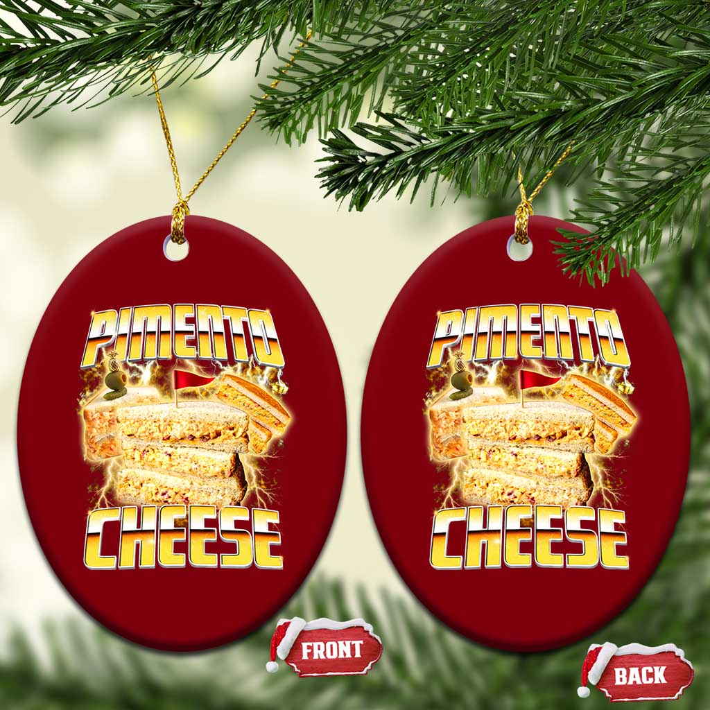 Pimento Cheese Ceramic Ornament Funny Cheesemonger Cheese Lovers Bootleg Art TS11 Print Your Wear