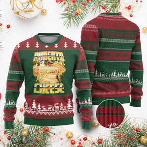 Pimento Cheese Ugly Christmas Sweater Funny Cheesemonger Cheese Lovers Bootleg Art TS11 Red Green Print Your Wear