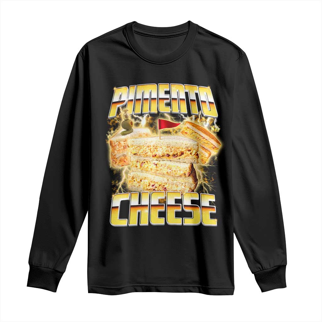 Pimento Cheese Long Sleeve Shirt Funny Cheesemonger Cheese Lovers Bootleg Art TS11 Black Print Your Wear