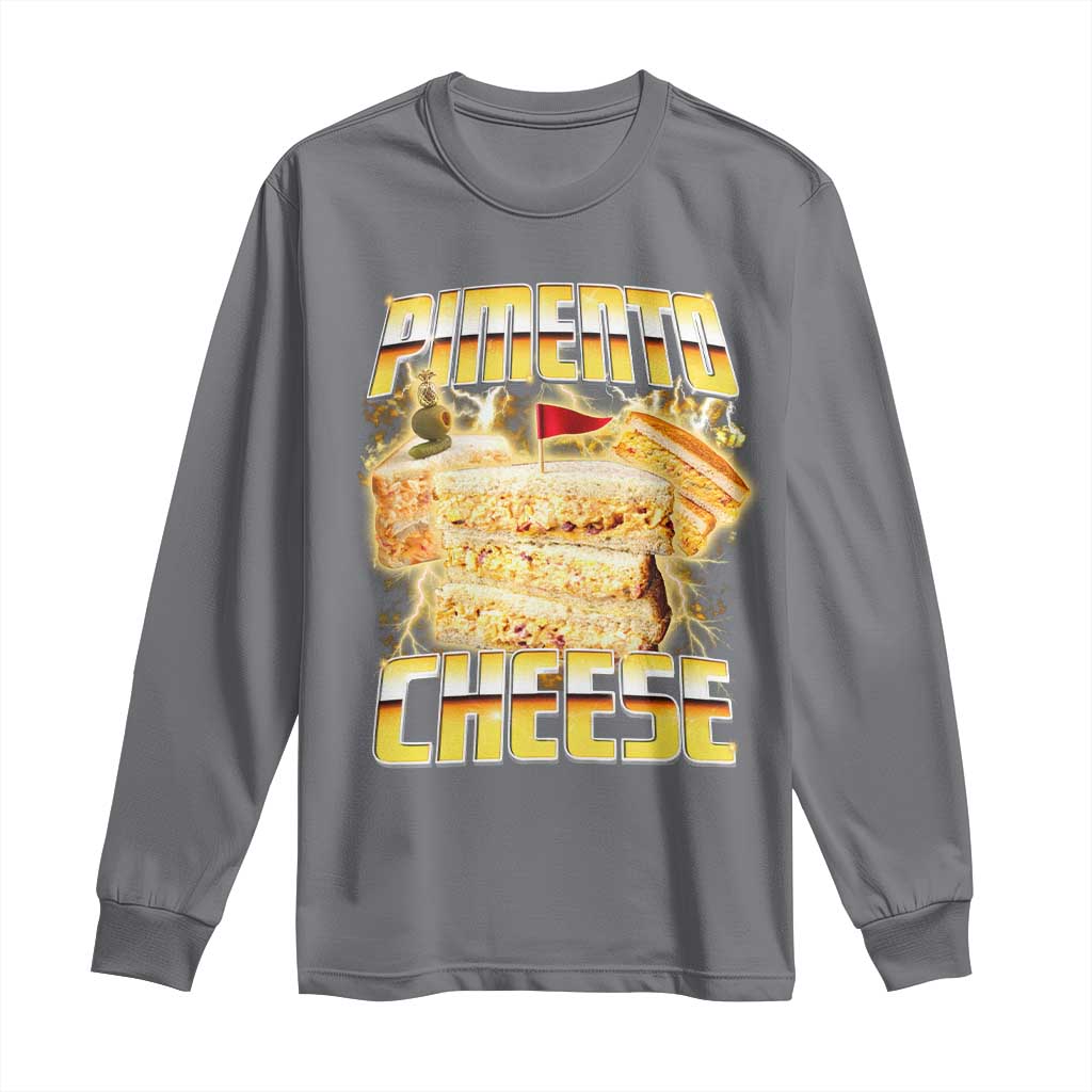 Pimento Cheese Long Sleeve Shirt Funny Cheesemonger Cheese Lovers Bootleg Art TS11 Charcoal Print Your Wear